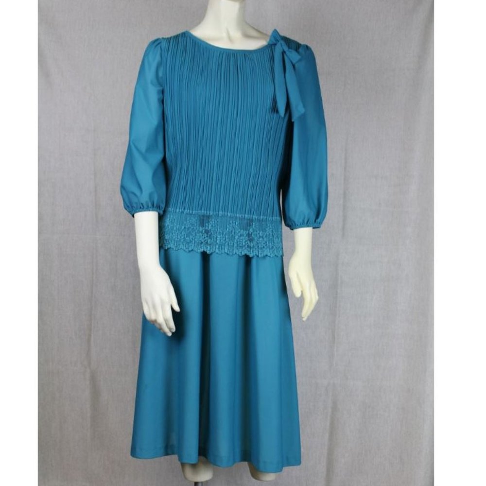 Vintage 80's teal dress